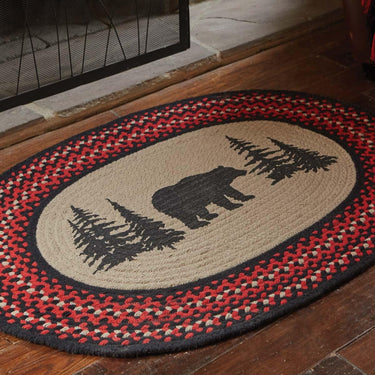 Bear Printed Braided Rug 2.6' x 3.5' (32